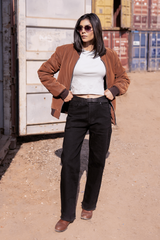 MM Eclipse Suede Bomber (Amber Brown)