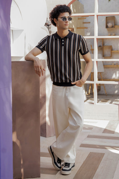 Heritage Knit Polo (Midnight Riviera)
