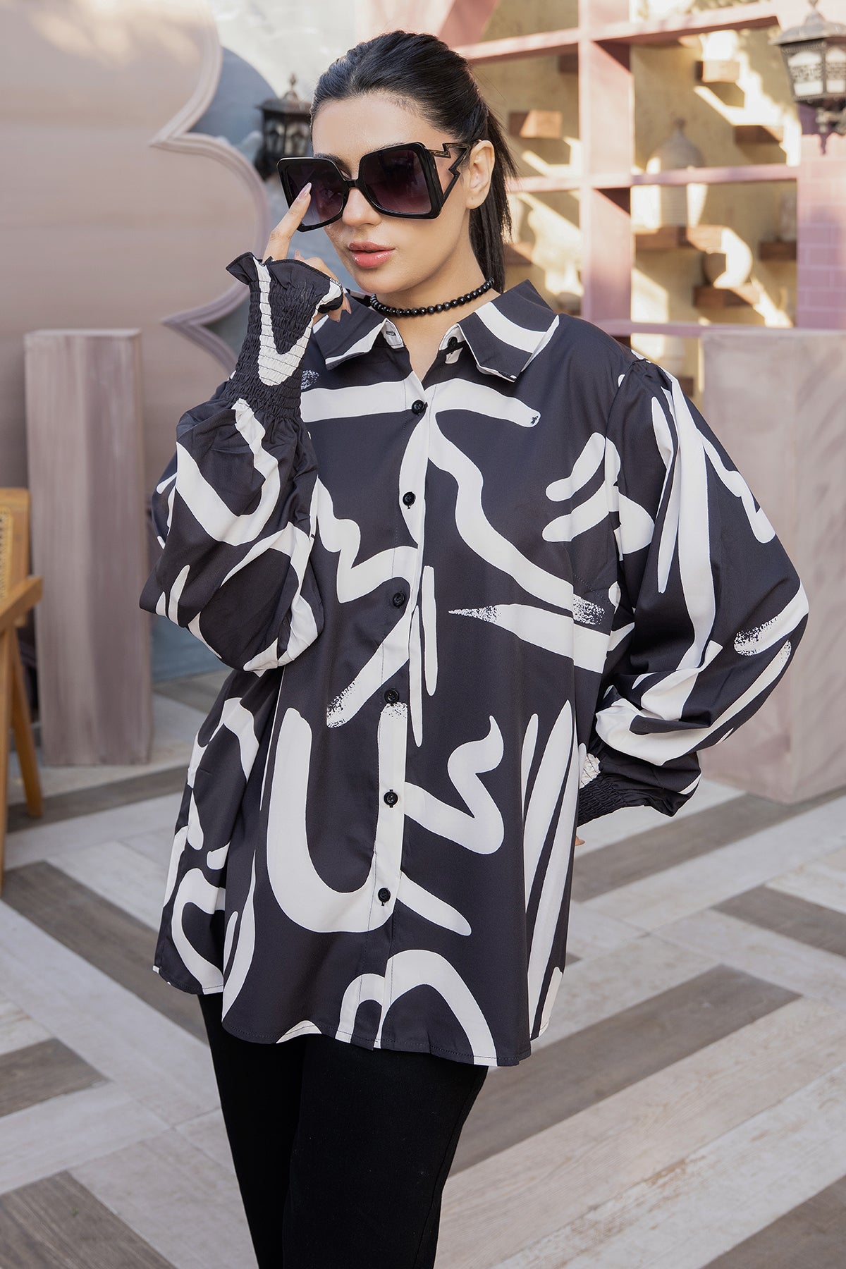 Monochrome Muse Statement Shirt (Monochrome Muse Statement)