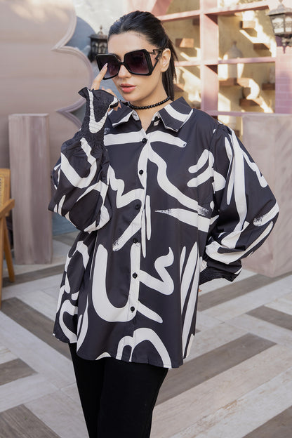 Monochrome Muse Statement Shirt (Monochrome Muse Statement)