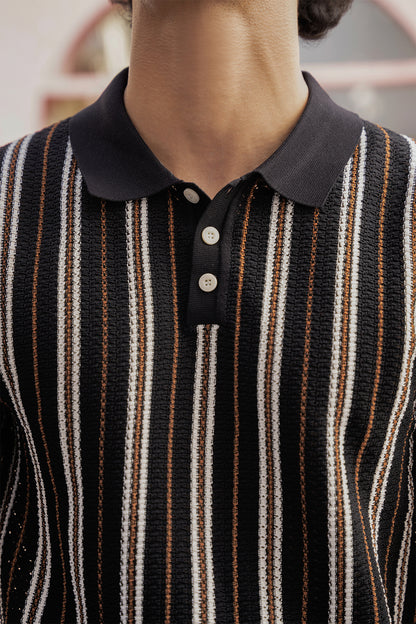 Heritage Knit Polo (Midnight Riviera)