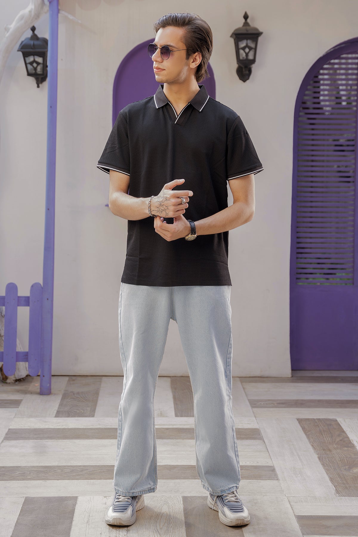 Regal Crest Polo (Midnight Prestige) (Black)