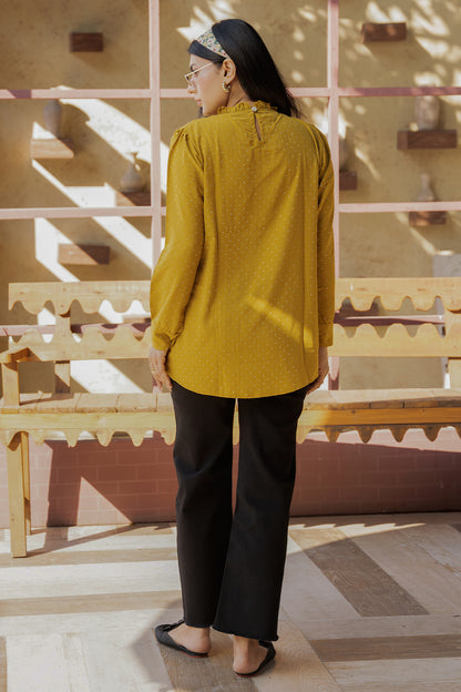Grace Embellished Top (Mustard Gold)