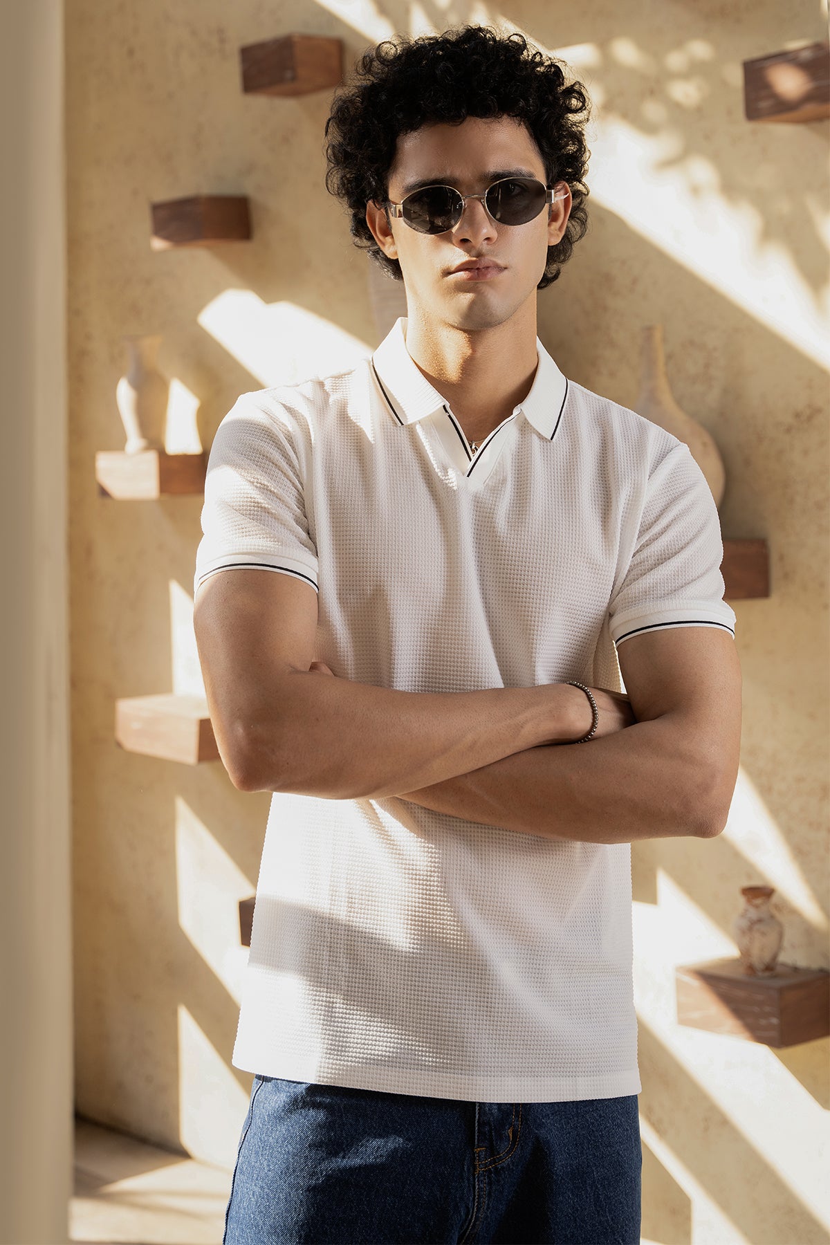 Regal Crest Polo (Ivory Elite) (White)