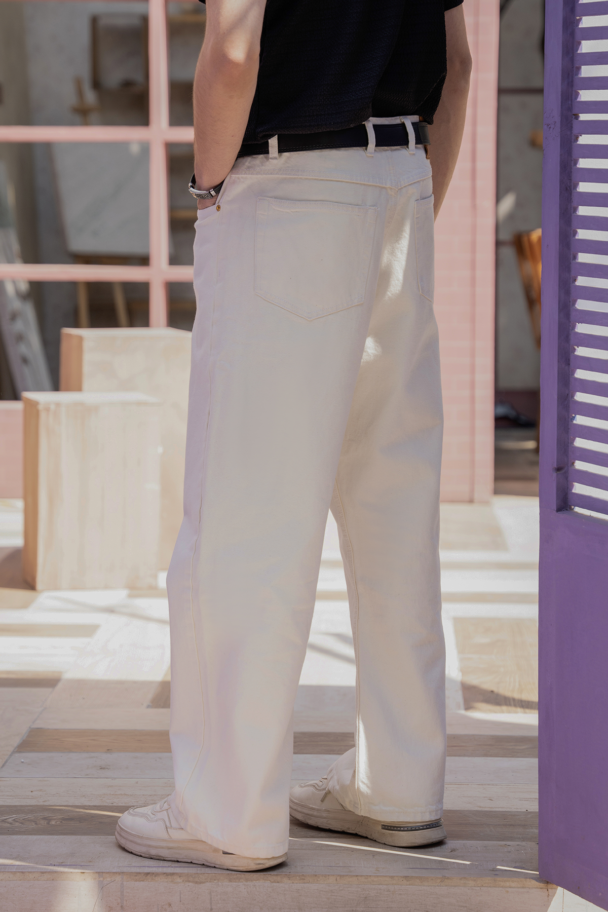 Urban Legacy Baggy Denim  (Egg White)