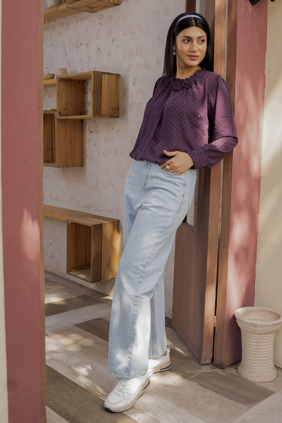 Grace Embellished Top (Lavender Mist)