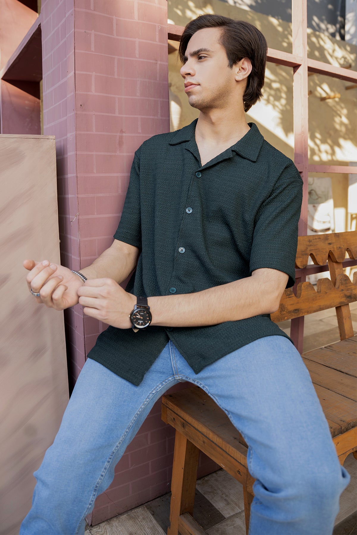 Bosporus Breeze Shirt (Deep Teal Green Shirt)