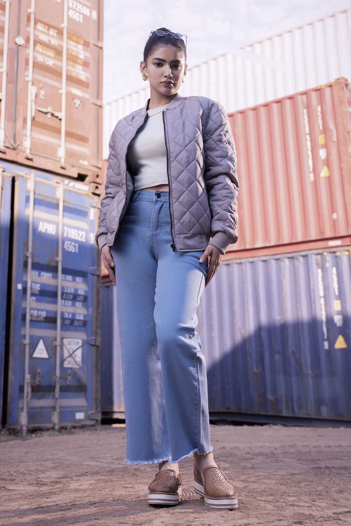 MM Arctic Quilted Bomber (Stone Grey)