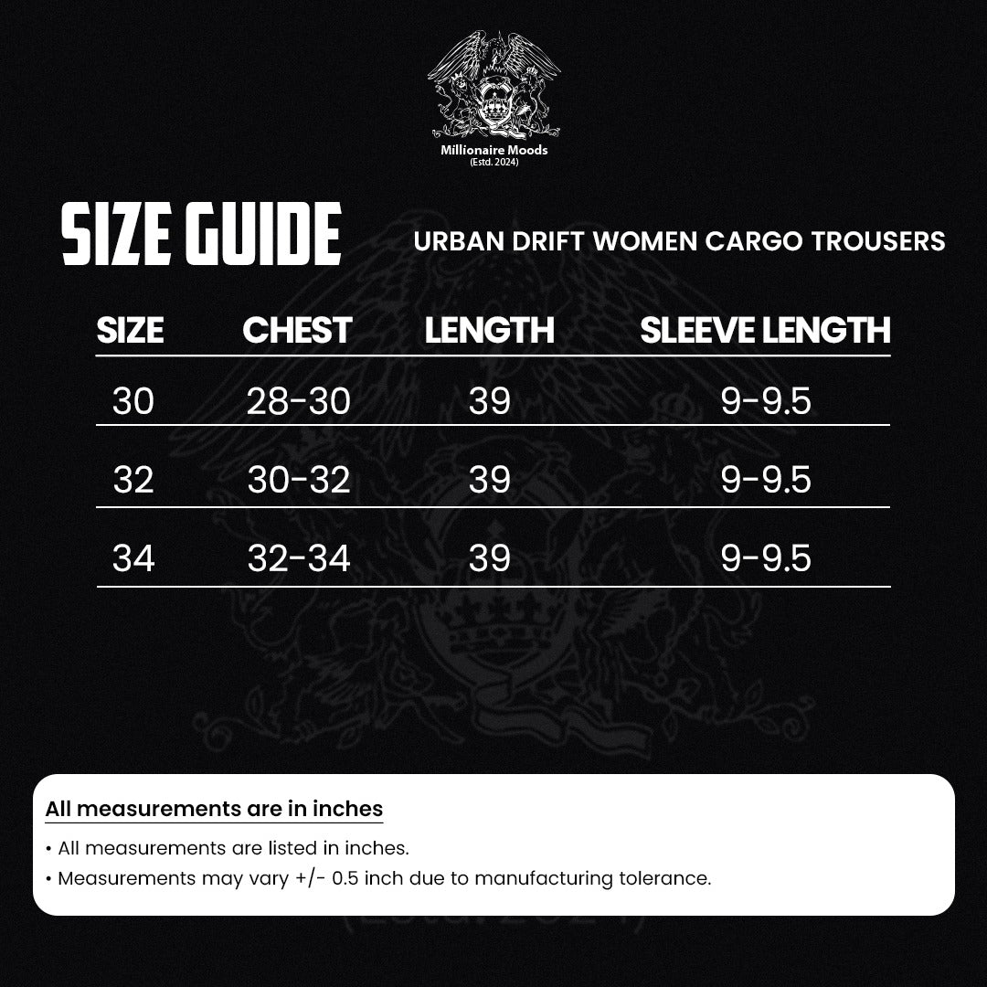 Urban Drift Women Cargo Trousers (Elegant White Urban Cargo)