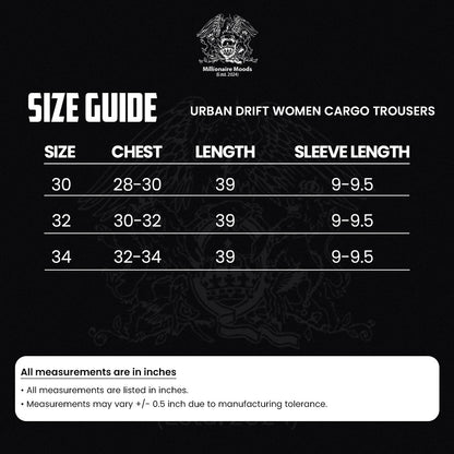 Urban Drift Women Cargo Trousers (Elegant White Urban Cargo)