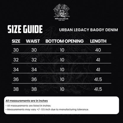 Urban Legacy Baggy Denim (Classic Dark Blue)