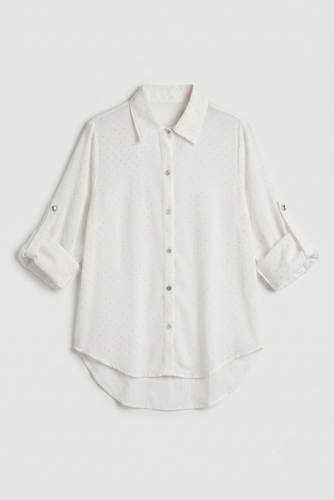 Celeste Glow Button Shirt (Classic White Top)