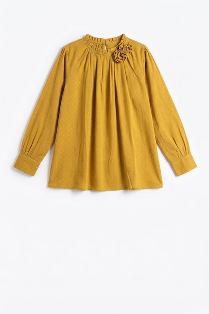 Grace Embellished Top (Mustard Gold)