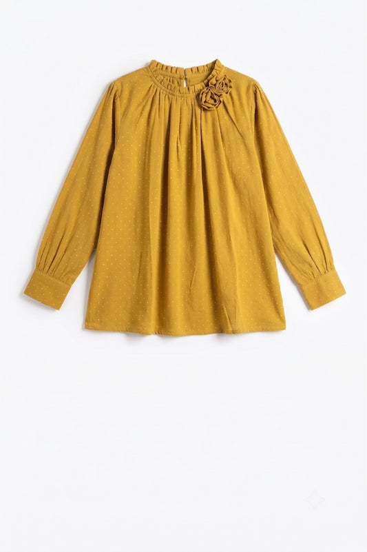 Grace Embellished Top (Mustard Gold)